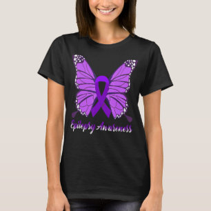 Epilepsie Bewusstsein Schmetterling Lila Ribbon-Ep T-Shirt