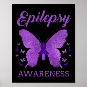 Epilepsie-Bewusstsein Schmetterling Vintage Poster