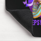 Epilepsie Bewusstsein Schwarze Frauen Unzerbrechli Mousepad (Ecke)