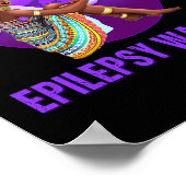 Epilepsie Bewusstsein Schwarze Frauen Unzerbrechli Poster (Ecke)