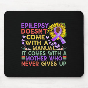 Epilepsie-Bewusstsein Sonnenblumen Krieger Lila Vi Mousepad
