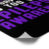 Epilepsie Bewusstsein Spaß Beat Epileptic Warrior Poster (Ecke)