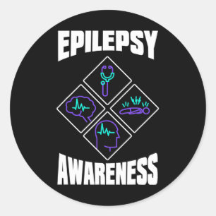 Epilepsie-Bewusstsein Spezialisiert Epileptischer  Runder Aufkleber