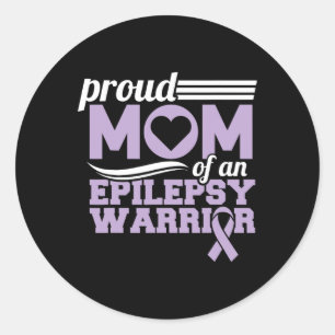 Epilepsie Bewusstsein stolz Mama eines Epilepsie W Runder Aufkleber