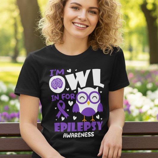 Epilepsie-Bewusstsein Süße Eule Geschenk Tri-Blend Shirt