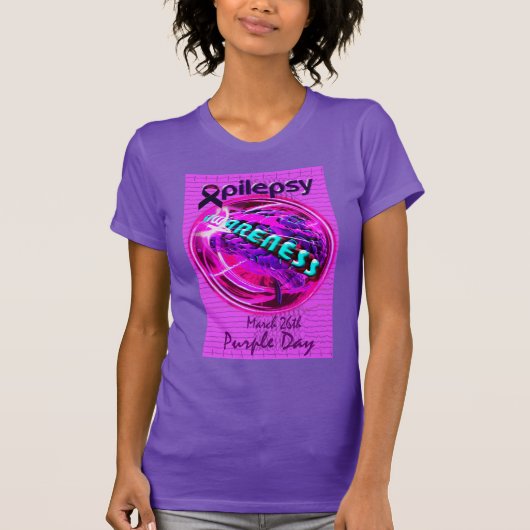Epilepsie-Bewusstsein T-Shirt (Vorderseite)