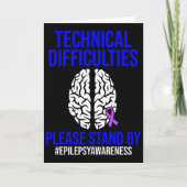 Epilepsie-Bewusstsein Technischer Epileptischer Kr Karte (Vorderseite)