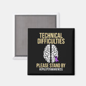 Epilepsie-Bewusstsein Technischer Epileptischer Kr Magnet (Vorderseite/Rückseite)