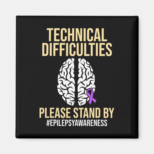 Epilepsie-Bewusstsein Technischer Epileptischer Kr Magnet (Vorne)