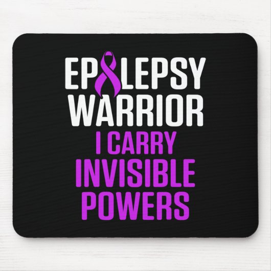 Epilepsie-Bewusstsein Trage Epileptischer Krieger Mousepad (Vorne)