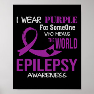 Epilepsie Bewusstsein trage ich Lila für meine Jem Poster