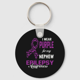 Epilepsie Bewusstsein trage ich Lila für meine Nep Schlüsselanhänger
