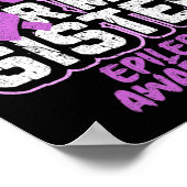 Epilepsie Bewusstsein trage ich Lila für meine Sch Poster (Ecke)