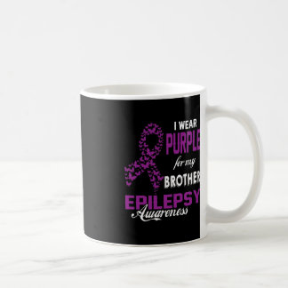 Epilepsie Bewusstsein trage ich Lila für meinen Br Kaffeetasse