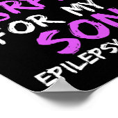 Epilepsie Bewusstsein trage ich Lila für meinen So Poster (Ecke)