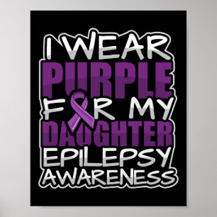 Epilepsie Bewusstsein Unterstützung Lila Ribbon-To Poster