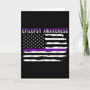 Epilepsie-Bewusstsein USA-Flagge Amerikanische Epi Karte