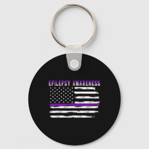Epilepsie-Bewusstsein USA-Flagge Amerikanische Epi Schlüsselanhänger