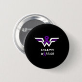Epilepsie-Bewusstsein-Warrior-Unterstützung Überle Button (Vorne & Hinten)