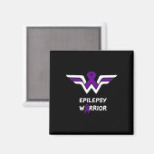 Epilepsie-Bewusstsein-Warrior-Unterstützung Überle Magnet (Vorderseite/Rückseite)
