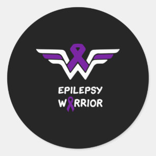 Epilepsie-Bewusstsein-Warrior-Unterstützung Überle Runder Aufkleber