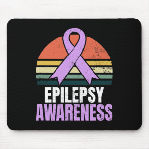 Epilepsie-Bewusstseins-Design Vintage Retro Sonnen Mousepad