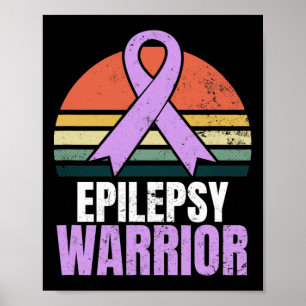 Epilepsie-Bewusstseins-Design Vintage Retro Sonnen Poster