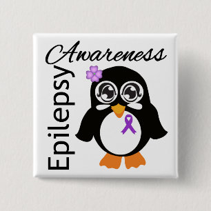 Epilepsie-Bewusstseins-Pinguin Button