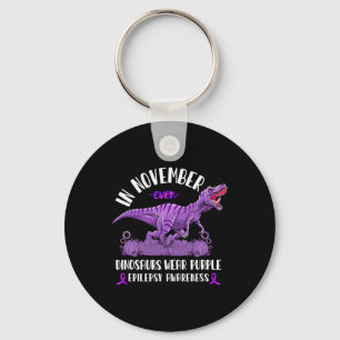 Epilepsie-Bewusstseins-Schleife T-Rex November Din Schlüsselanhänger