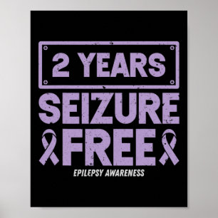 Epilepsie Bewusstseinsband 2 Jahre Seizure frei Poster