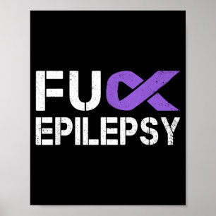 Epilepsie-Bewusstseinsmonat Lila Band Krieger Poster