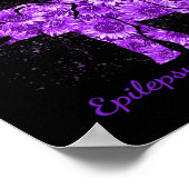Epilepsie-Bewusstseinssonnenblumen-Elefant Sei net Poster (Ecke)