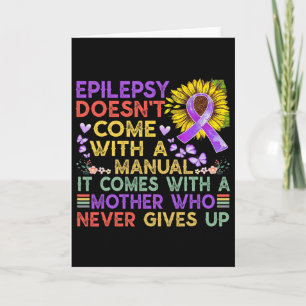 Epilepsie-Bewusstseinssonnenblumen-Krieger Lila Vi Karte
