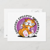 Epilepsie Cat Postkarte (Vorne/Hinten)