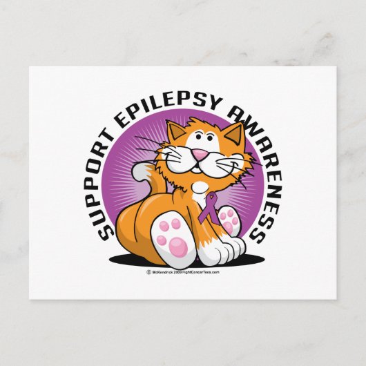 Epilepsie Cat Postkarte (Vorderseite)