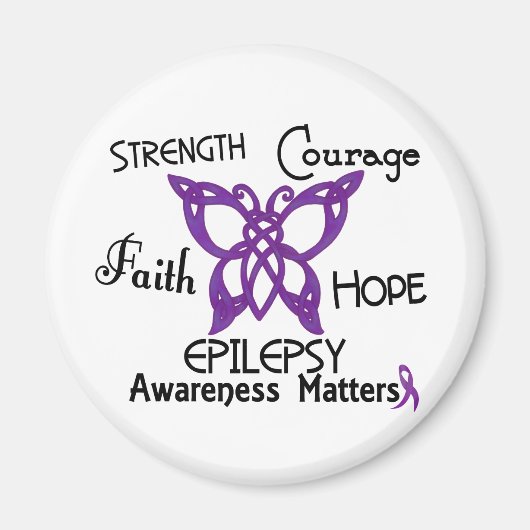 Epilepsie Celtic Butterfly 3 Magnet (Vorne)