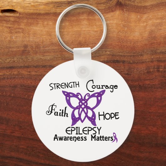 Epilepsie Celtic Butterfly 3 Schlüsselanhänger (Vorderseite)