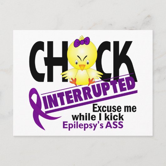 Epilepsie Chick unterbrochen 2 Postkarte (Vorderseite)