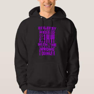 Epilepsie, die mit der falschen Flagge des Mädchen Hoodie