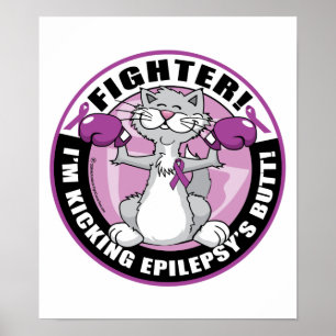 Epilepsie Fighter Cat Poster