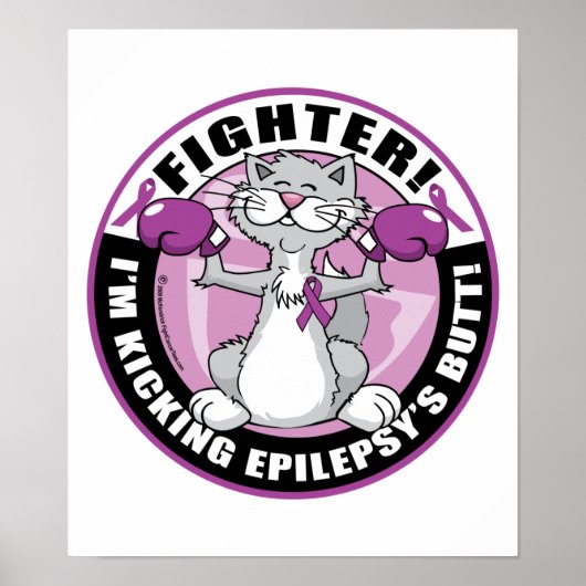 Epilepsie Fighter Cat Poster (Vorne)