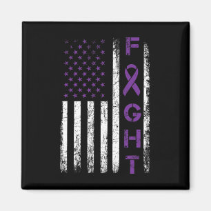 Epilepsie Fighter USA Flag - Kampf Epilepsie Aware Magnet