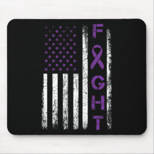Epilepsie Fighter USA Flag - Kampf Epilepsie Aware Mousepad