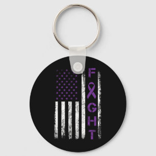 Epilepsie Fighter USA Flag - Kampf Epilepsie Aware Schlüsselanhänger