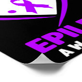 Epilepsie - Ich Liebe jemandem mit Epilepsie-Bewus Poster (Ecke)