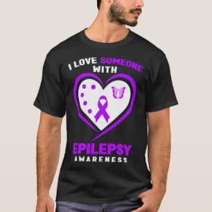 Epilepsie - Ich Liebe jemandem mit Epilepsie-Bewus T-Shirt