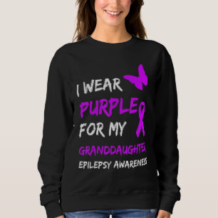 Epilepsie Ich trage Lila für meine Enkelin Ribbon Sweatshirt