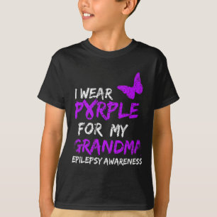 Epilepsie Ich Trage Lila Für Meine Oma-Schleife  T-Shirt