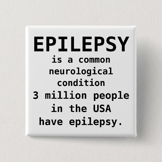 EPILEPSIE ist allgemein Button (Vorderseite)
