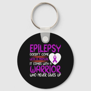 Epilepsie ist ein Krieger, der nie Lila Ribbo gibt Schlüsselanhänger